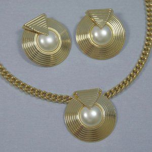 VTG 80s Park Lane Deco Style Necklace & Earrings